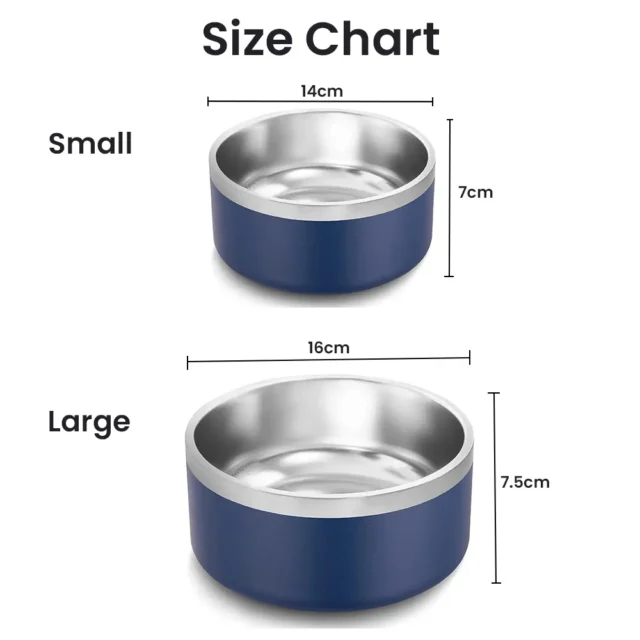 bowl blue size chart