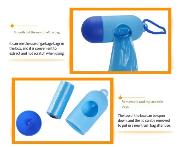 Dog Poop Bag Dispenser Portable Outdoor