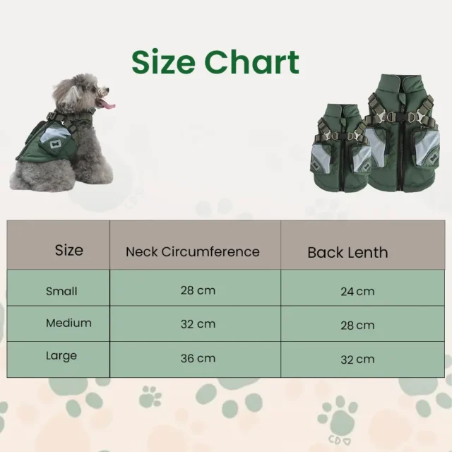 cloth dog size chart