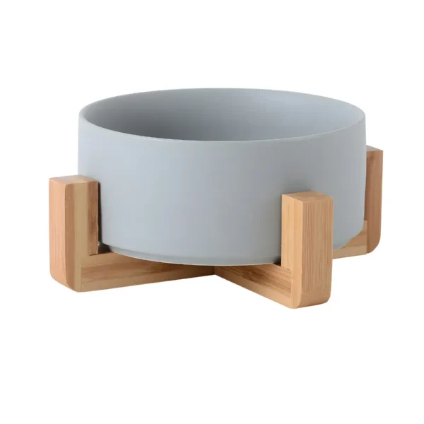 Pet Bowl with Wood Stand