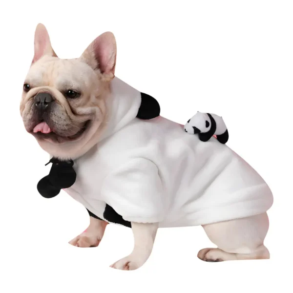 Dog Hoodie Panda Decor Flannel Puppy Clothes