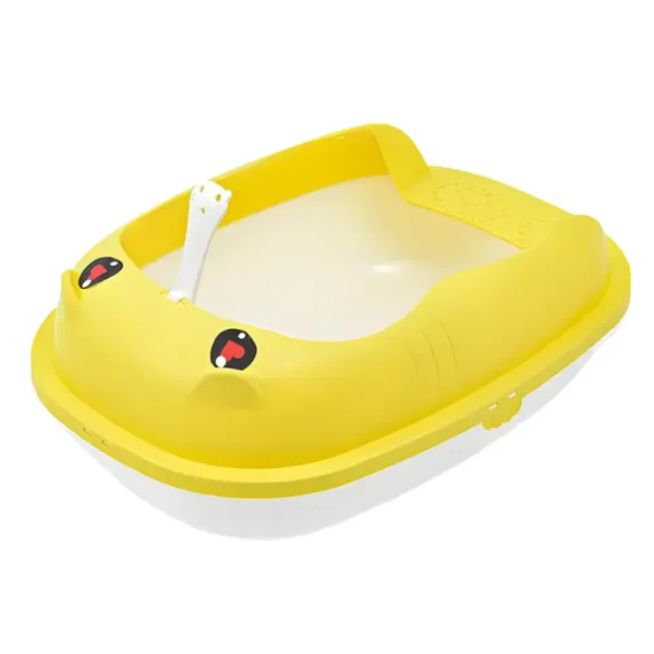 Semi-Enclosed Cat Litter Box with Scoop