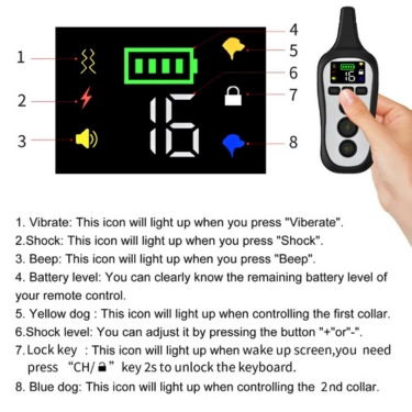 Remote Control Rechargeable Training Dog Collar (8) Remote Control Rechargeable Training Dog Collar (1)