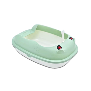 Semi-Enclosed Cat Litter Box with Scoop