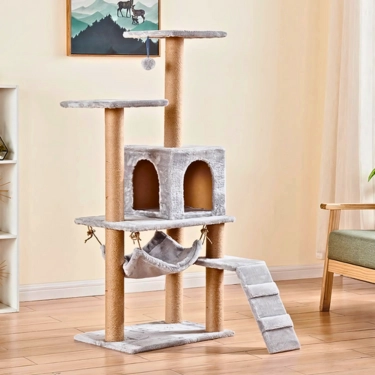 Soft-Plush-Cat-Climbing-Frame-Scratching-Tower-1.webp